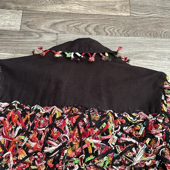 Vintage Sandy Starkman Colorful Textured Cotton Open Front Jacket - Medium - Picture 8 of 10
